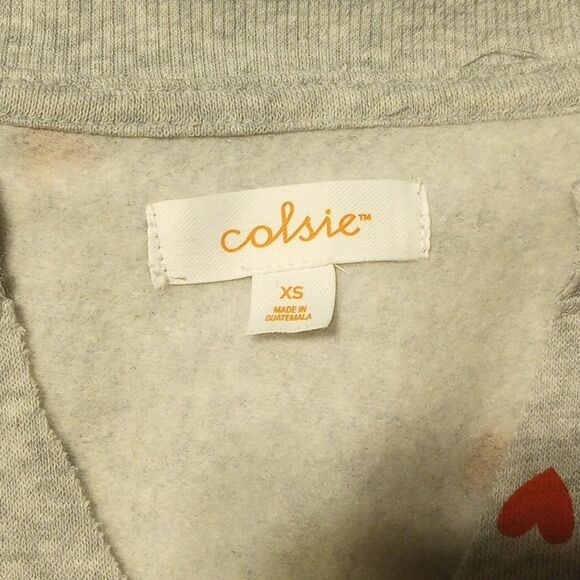 Gray Heart Colsie Cropped Sweater - Picture 5 of 5